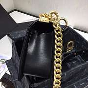 Chanel Original Lambskin Leather Boy Flap Bag Black 25cm - 3