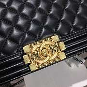 Chanel Original Lambskin Leather Boy Flap Bag Black 25cm - 2