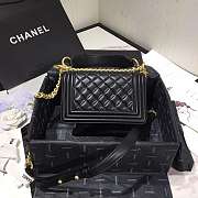 Chanel Small Original Lambskin Leather Boy Flap Bag Black 20cm - 6
