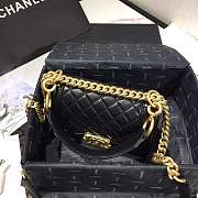 Chanel Small Original Lambskin Leather Boy Flap Bag Black 20cm - 4