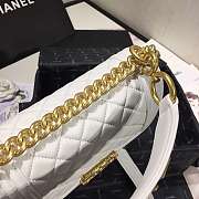 Chanel Small Original Lambskin Leather Boy Flap Bag White 20cm - 6