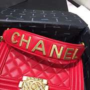 Chanel Small Original Lambskin Leather Boy Flap Bag Red 20cm - 6