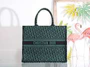 Dior Book Tote Green Oblique Embroidery 41cm - 1