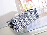 Dior Book Tote Blue Check'n'Dior Embroidery 41cm - 4