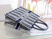 Dior Book Tote Blue Check'n'Dior Embroidery 41cm - 3