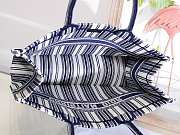 Dior Book Tote Blue Check'n'Dior Embroidery 41cm - 2