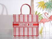 Dior Book Tote Red Check'n'Dior Embroidery 41cm - 1