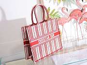 Dior Book Tote Red Check'n'Dior Embroidery 41cm - 2