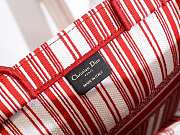 Dior Book Tote Red Check'n'Dior Embroidery 41cm - 5