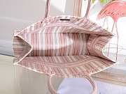 Dior Book Tote Pink Check'n'Dior Embroidery 41cm - 5