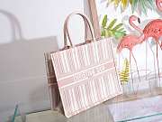 Dior Book Tote Pink Check'n'Dior Embroidery 41cm - 4