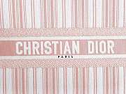 Dior Book Tote Pink Check'n'Dior Embroidery 41cm - 2