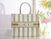 Dior Book Tote Green Check'n'Dior Embroidery 41cm - 1