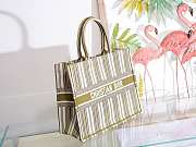 Dior Book Tote Green Check'n'Dior Embroidery 41cm - 5