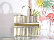 Dior Book Tote Green Check'n'Dior Embroidery 41cm - 4