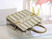 Dior Book Tote Green Check'n'Dior Embroidery 41cm - 2