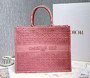 Dior Book Tote Pink Cannage Embroidery 41cm - 1