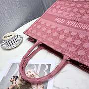 Dior Book Tote Pink Cannage Embroidery 41cm - 6