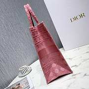 Dior Book Tote Pink Cannage Embroidery 41cm - 5