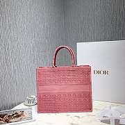 Dior Book Tote Pink Cannage Embroidery 41cm - 4