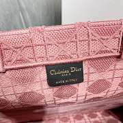 Dior Book Tote Pink Cannage Embroidery 41cm - 3