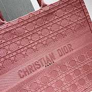 Dior Book Tote Pink Cannage Embroidery 41cm - 2