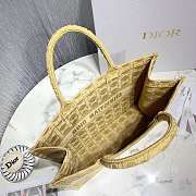 Dior Book Tote Yellow Cannage Embroidery 41cm - 6