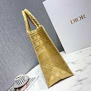 Dior Book Tote Yellow Cannage Embroidery 41cm - 5