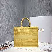 Dior Book Tote Yellow Cannage Embroidery 41cm - 2