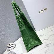 Dior Book Tote Green Cannage Embroidery 41cm - 4