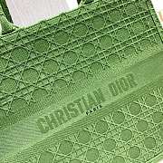 Dior Book Tote Green Cannage Embroidery 41cm - 3