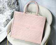 Dior Book Tote Light Pink Cannage Embroidery 41cm - 1