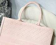 Dior Book Tote Light Pink Cannage Embroidery 41cm - 5
