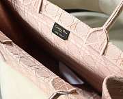 Dior Book Tote Light Pink Cannage Embroidery 41cm - 3