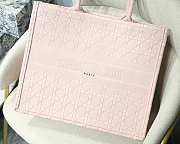 Dior Book Tote Light Pink Cannage Embroidery 41cm - 2
