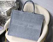 Dior Book Tote Gray Cannage Embroidery 41cm - 1
