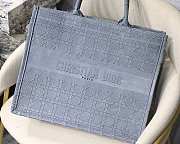 Dior Book Tote Gray Cannage Embroidery 41cm - 4