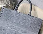 Dior Book Tote Gray Cannage Embroidery 41cm - 2