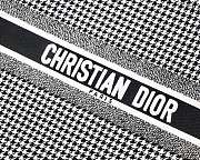 Dior Book Tote Black and White Houndstooth Embroidery 41cm - 3