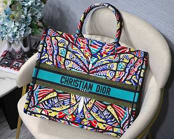 Dior Book Tote Butterfly Design Embroidery 41cm