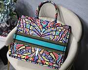 Dior Book Tote Butterfly Design Embroidery 41cm - 4