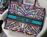 Dior Book Tote Butterfly Design Embroidery 41cm - 3