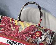 Dior Book Tote Red Jungle Embroidery 41cm - 5