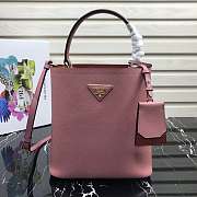 Prada Medium Panier Saffiano Leather Bag Light Pink 1BA212 22×23×13cm - 1