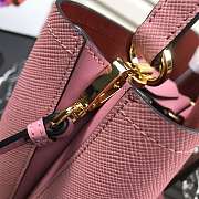 Prada Medium Panier Saffiano Leather Bag Light Pink 1BA212 22×23×13cm - 6