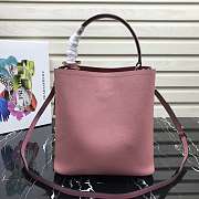 Prada Medium Panier Saffiano Leather Bag Light Pink 1BA212 22×23×13cm - 3