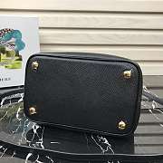 Prada Medium Panier Saffiano Leather Bag Black 1BA212 22×23×13cm - 3