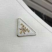 Prada Medium Panier Saffiano Leather Bag White 1BA212 22×23×13cm - 4