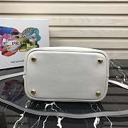 Prada Medium Panier Saffiano Leather Bag White 1BA212 22×23×13cm - 2