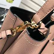 Prada Medium Panier Saffiano Leather Bag Peach Pink 1BA212 22×23×13cm - 6